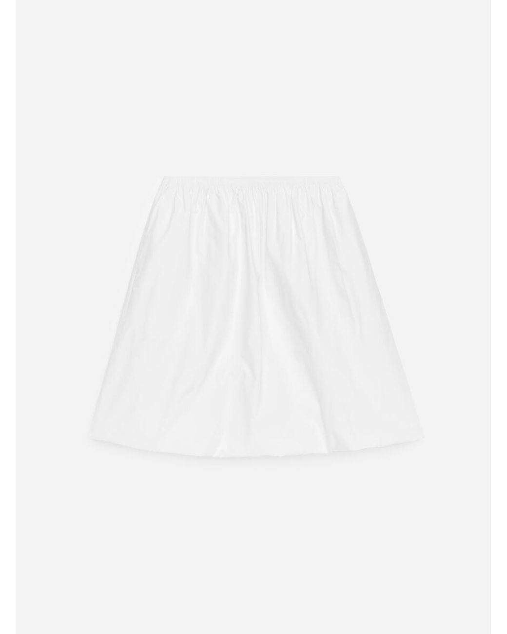 ARKET White Taffeta Puff Skirt