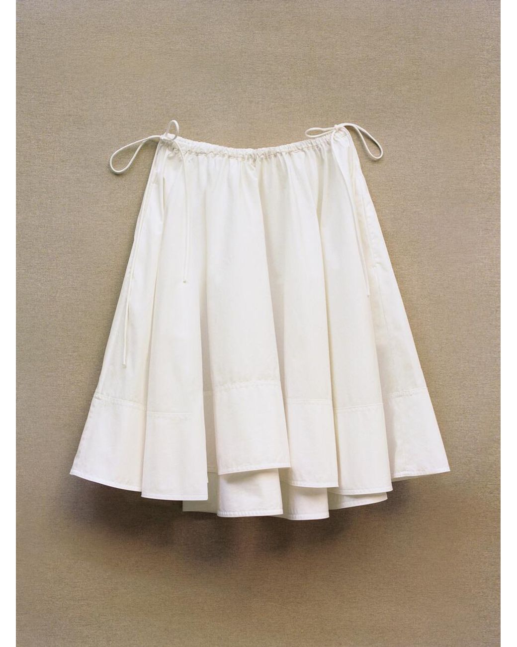 ARKET White Cotton Circle Skirt
