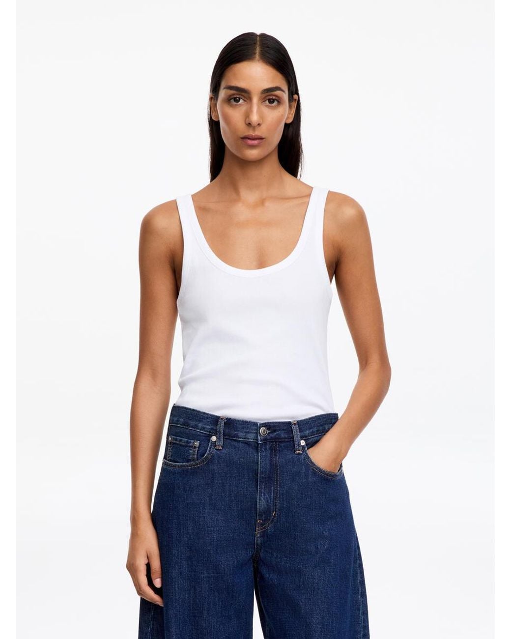 ARKET White Rib Tank Top