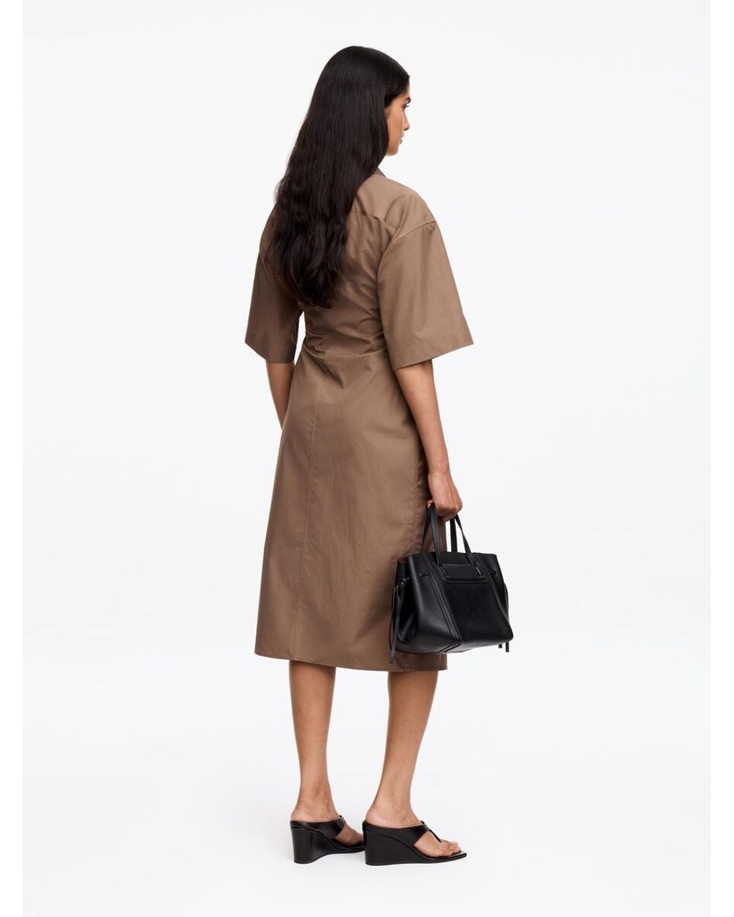 ARKET Natural Cotton Wrap Dress