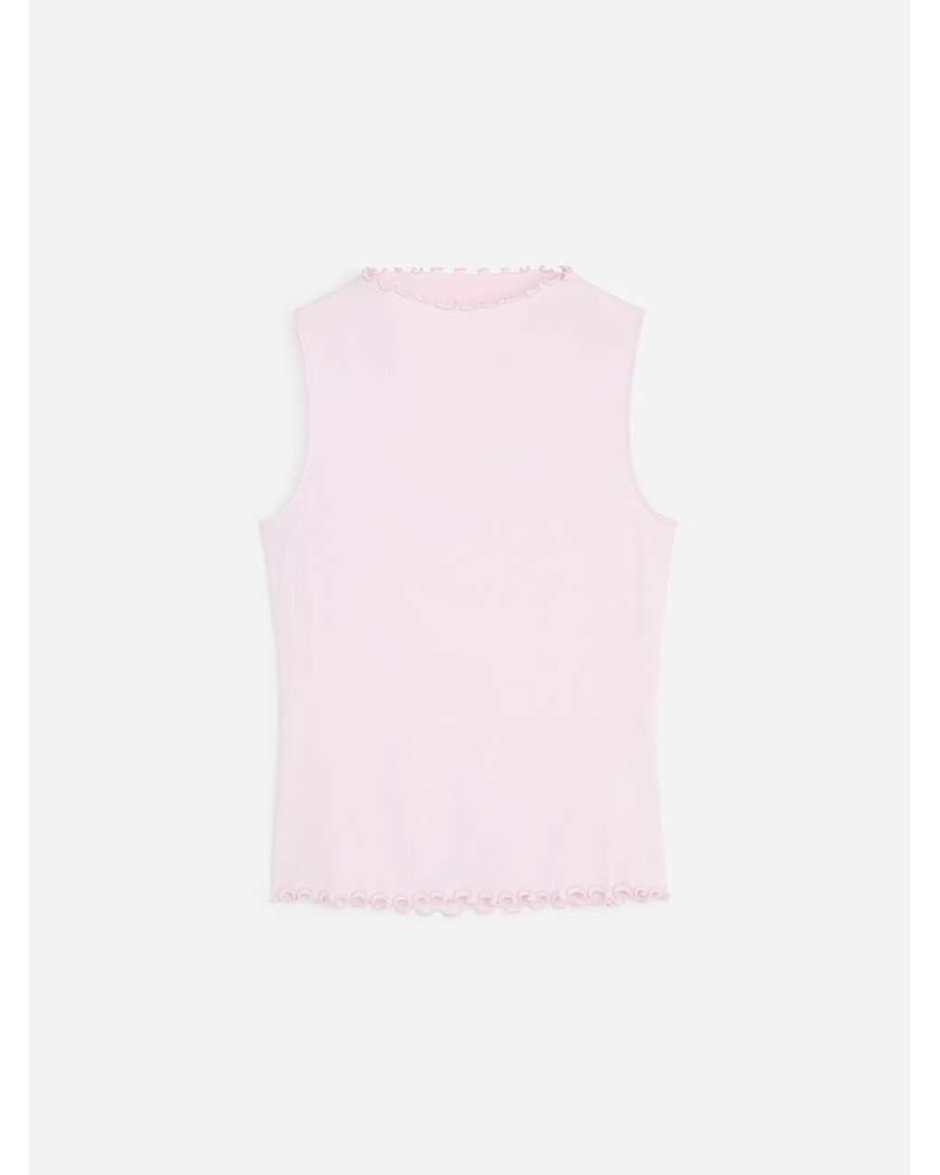 ARKET White Mock-Neck Ribbed Top