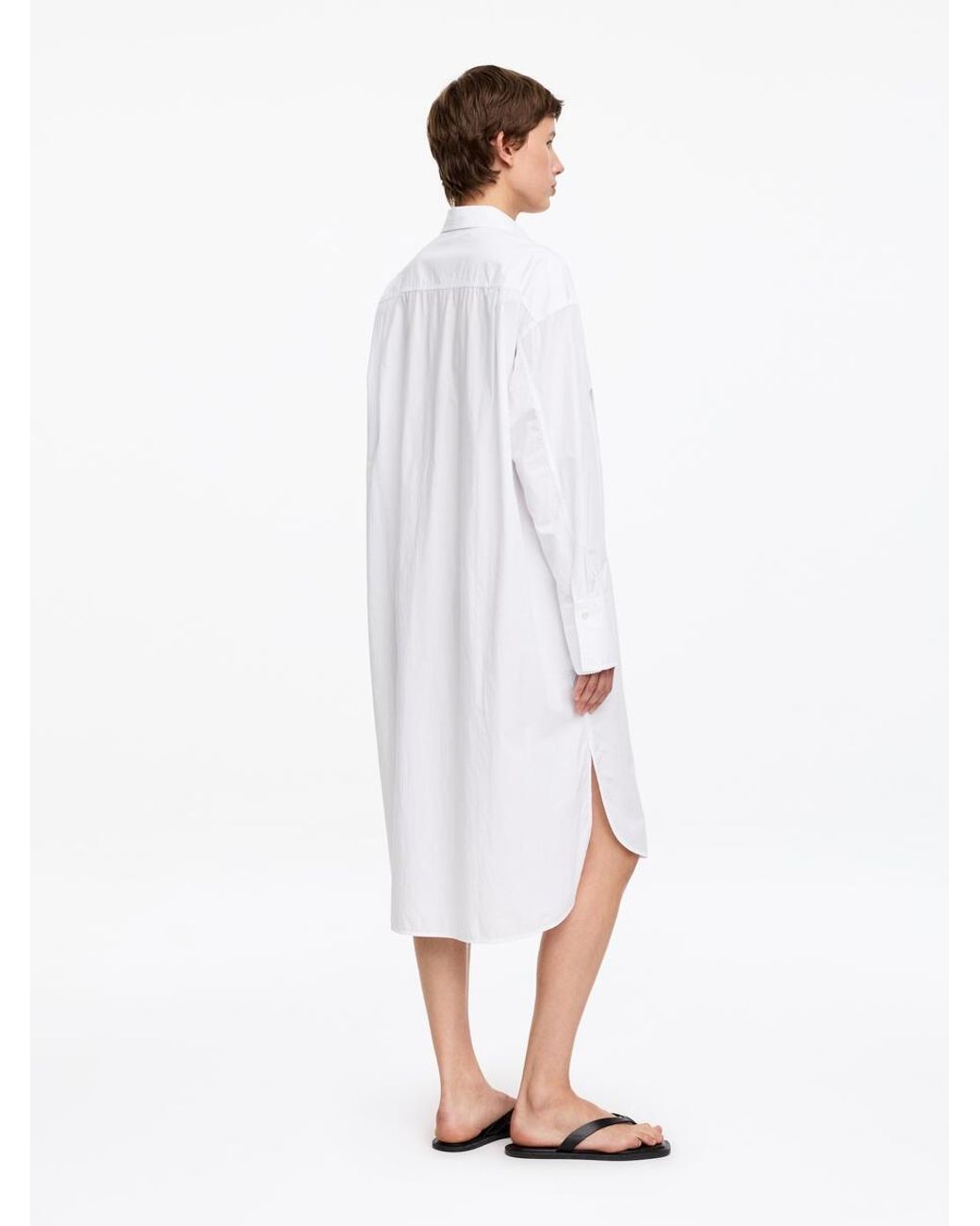ARKET White Cotton Shirt Dress