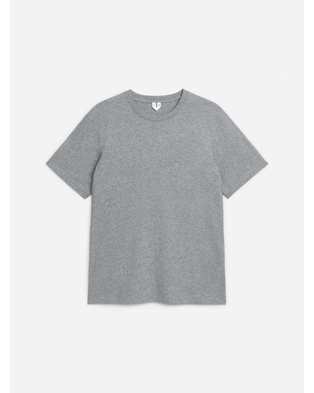 ARKET Gray 170 Gsm Regular T-Shirt for men
