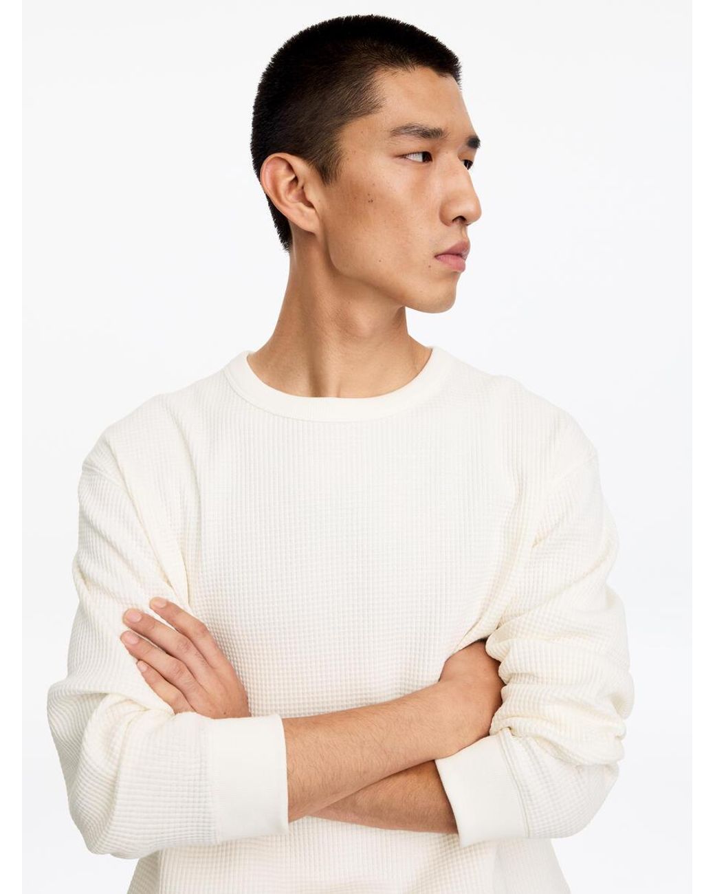ARKET White Active Waffle Top for men