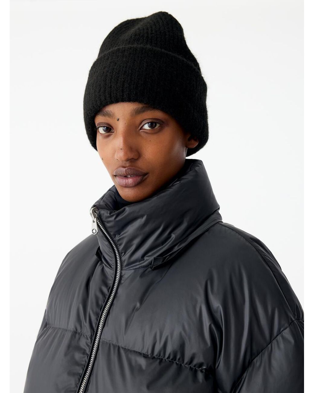 ARKET Black Alpaca-Wool Blend Beanie