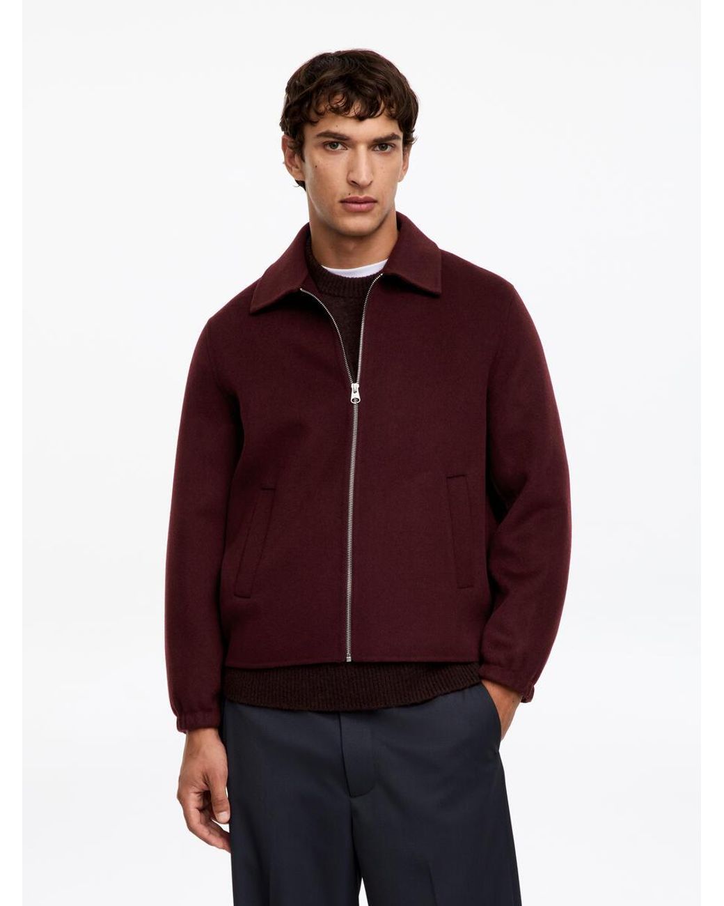 ARKET Red Wool Blend Doublé Jacket for men