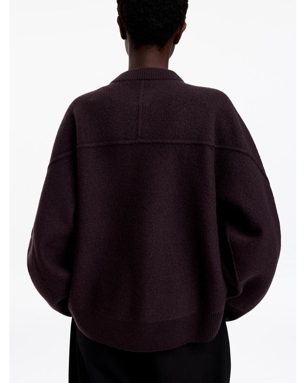 ARKET Blue Boiled Wool Cardigan