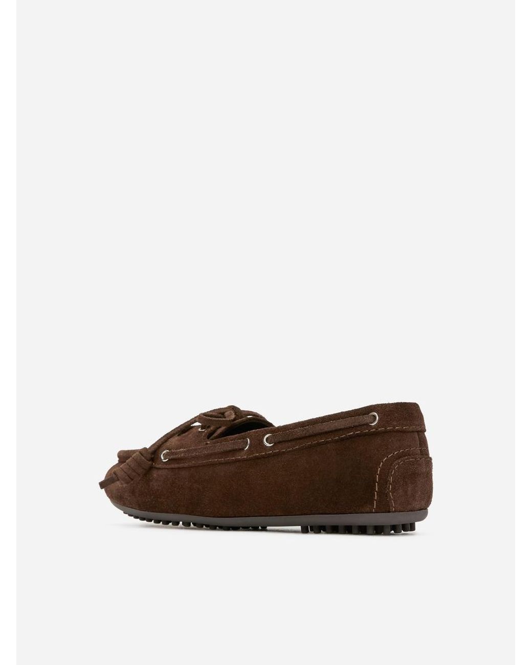 ARKET White Suede Boat Shoes