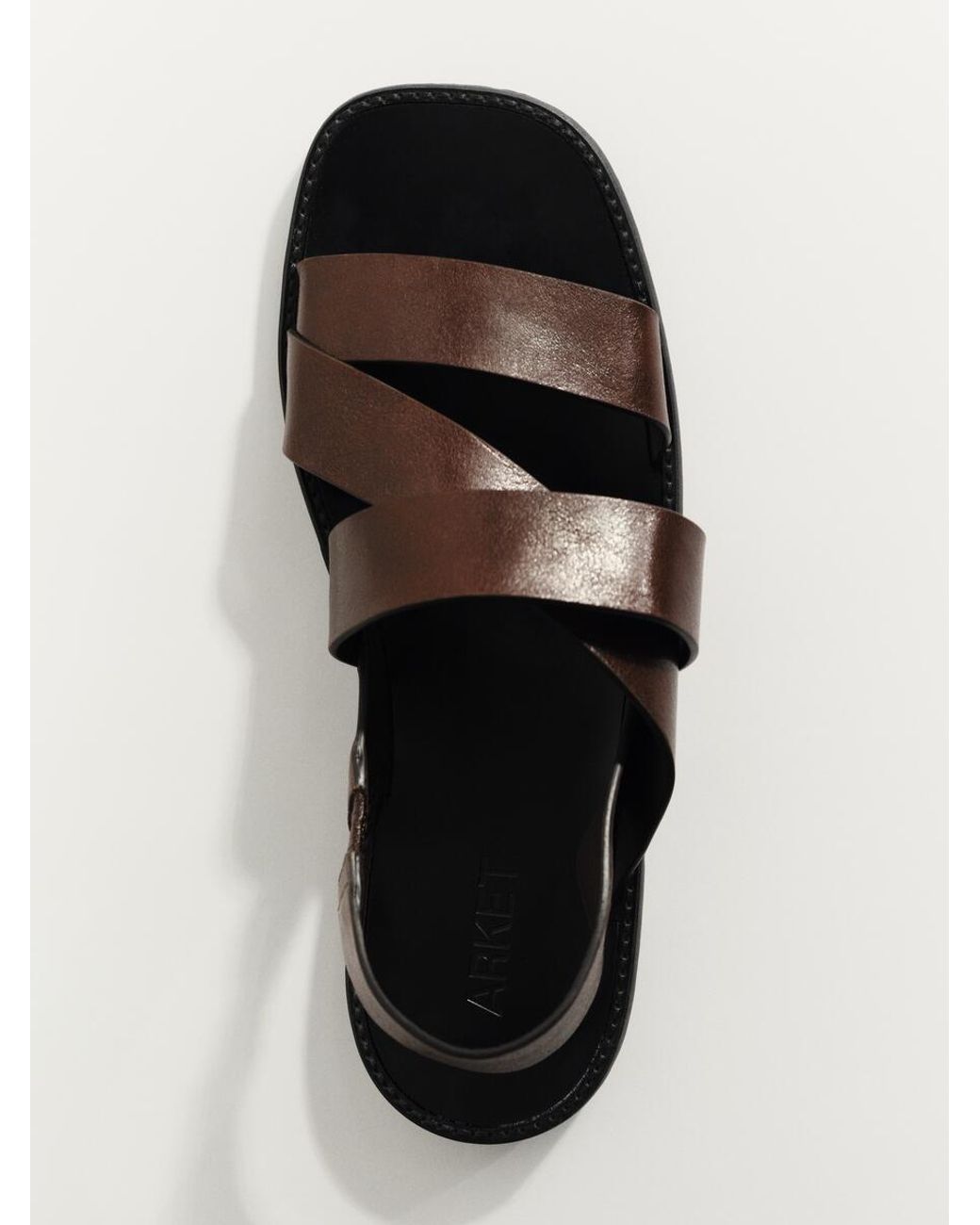 ARKET Purple Leather Strap Sandals