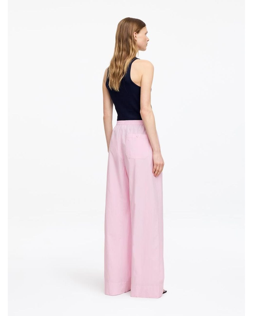 ARKET Pink Relaxed Cotton Trousers
