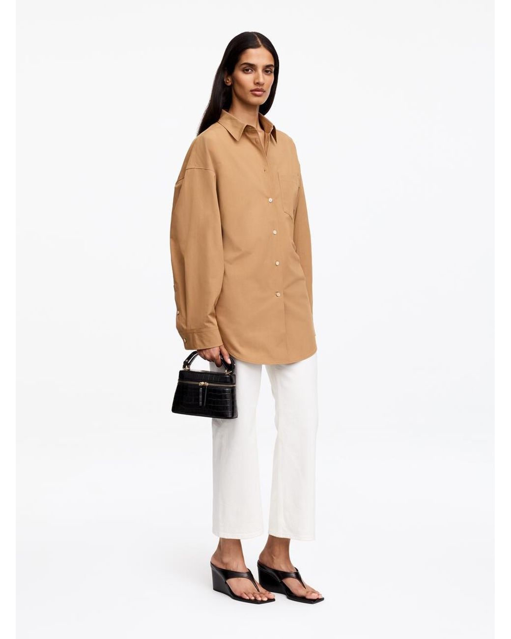 ARKET Natural Batwing-Sleeve Shirt