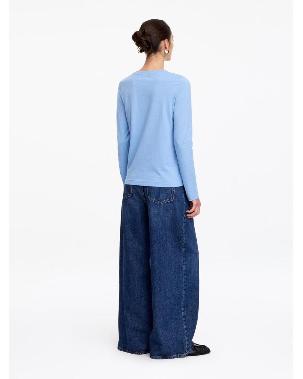 ARKET Blue Signature Long-Sleeve T-Shirt