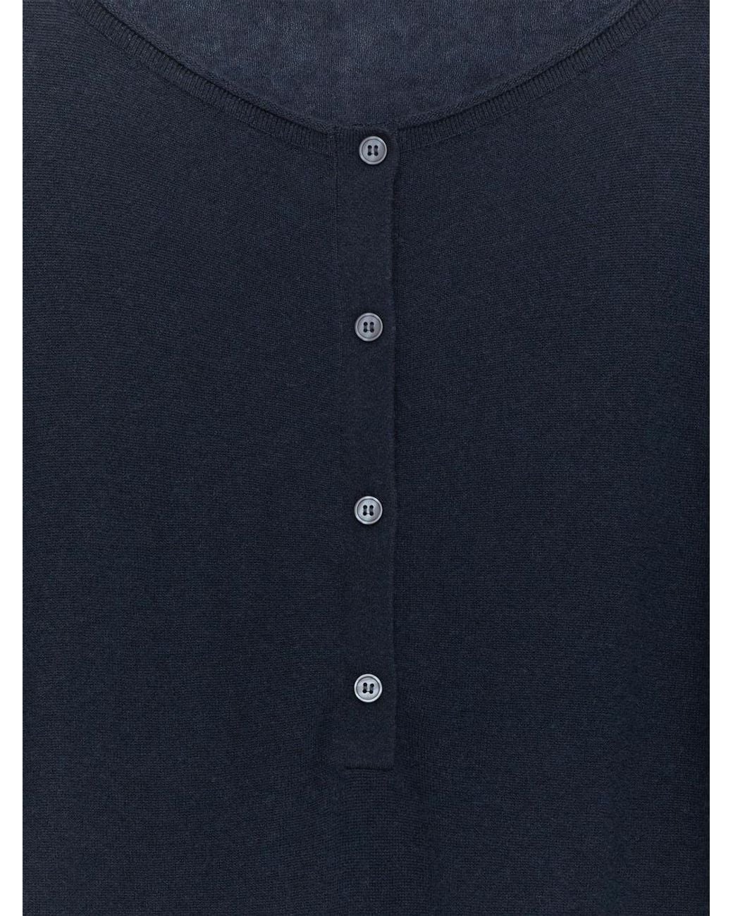 ARKET Blue Pure Cashmere Boat-Neck Jumper