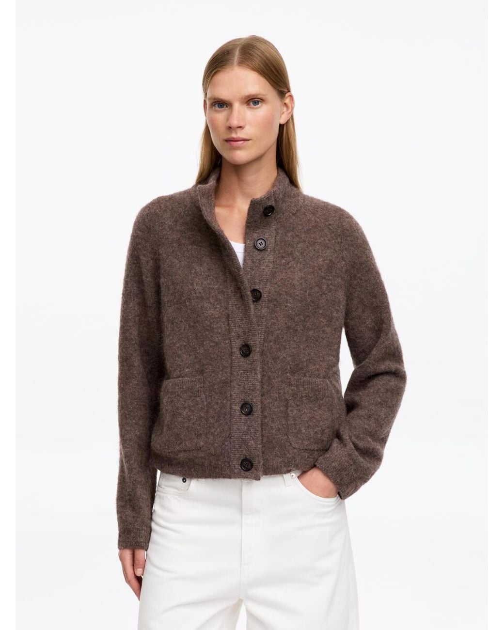 ARKET Brown Alpaca-Wool Blend Cardigan