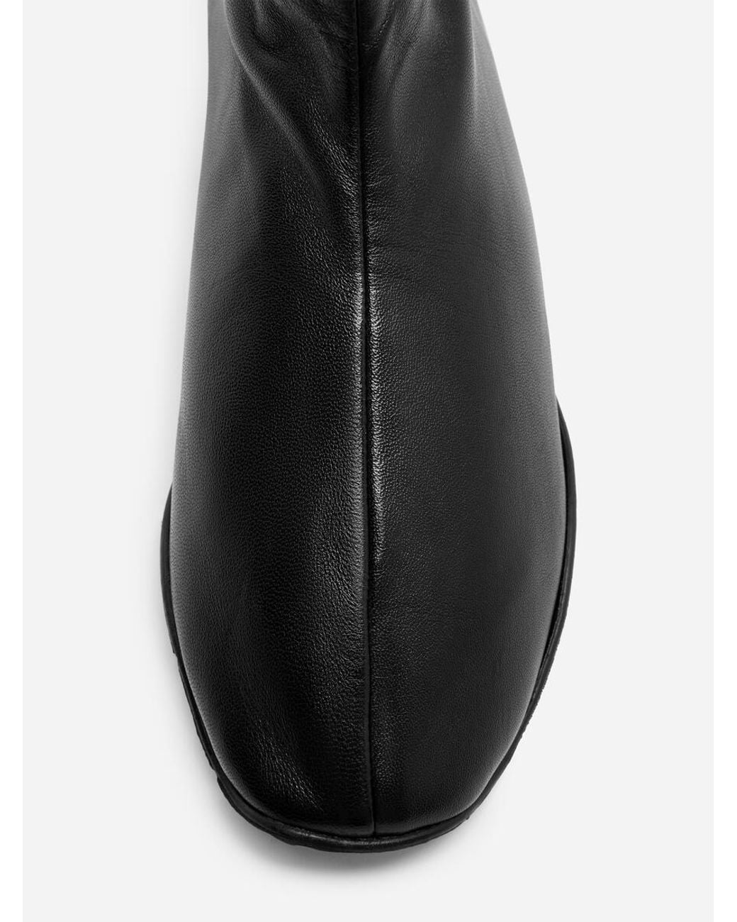 ARKET White Sporty Leather Sock Boots