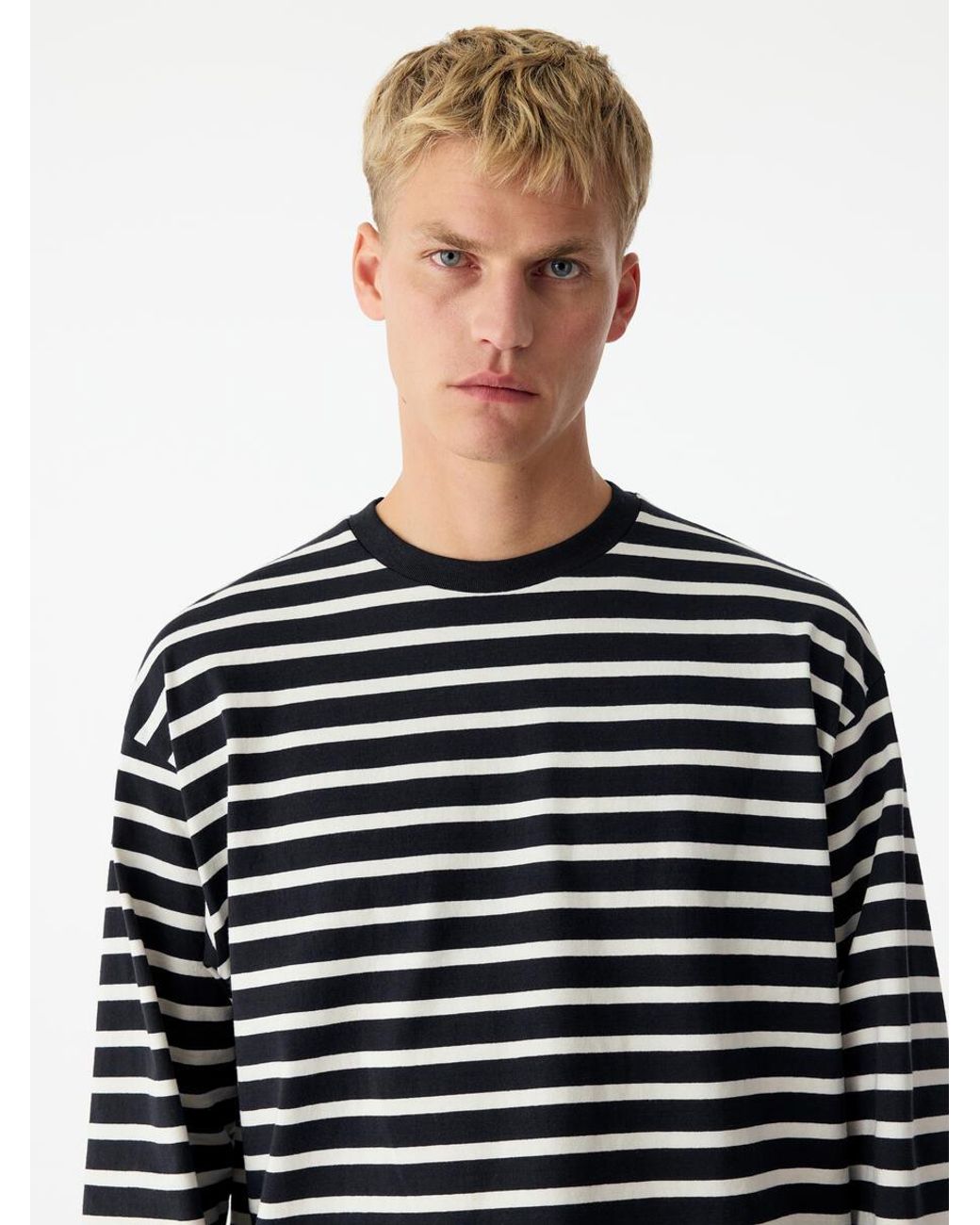 ARKET Blue Relaxed Long-Sleeve T-Shirt for men
