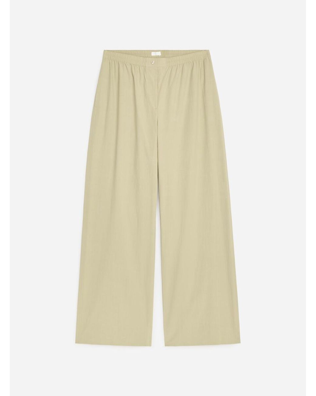 ARKET Blue Relaxed Cotton Trousers