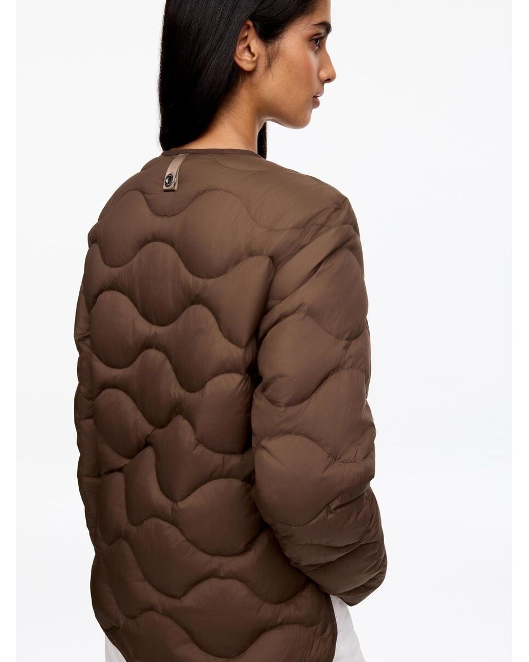 ARKET Brown Re:Down Quilted Liner Jacket