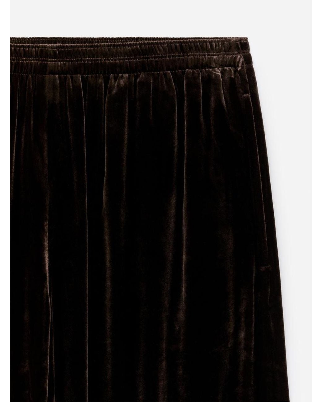 ARKET Black Fluid Velvet Trousers