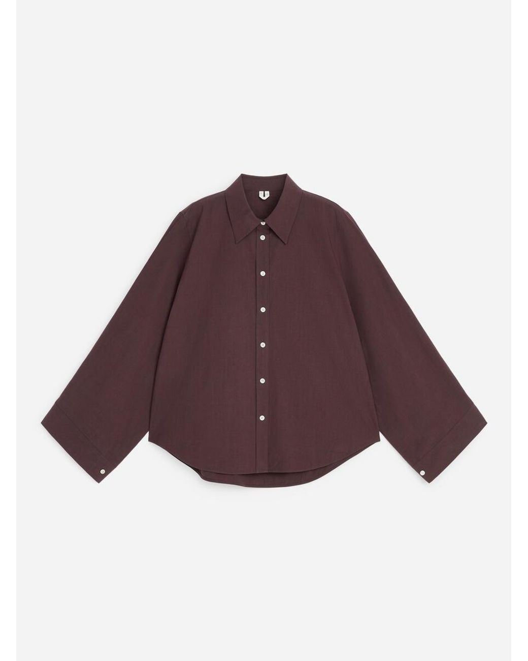 ARKET Purple Volume-Sleeve Shirt