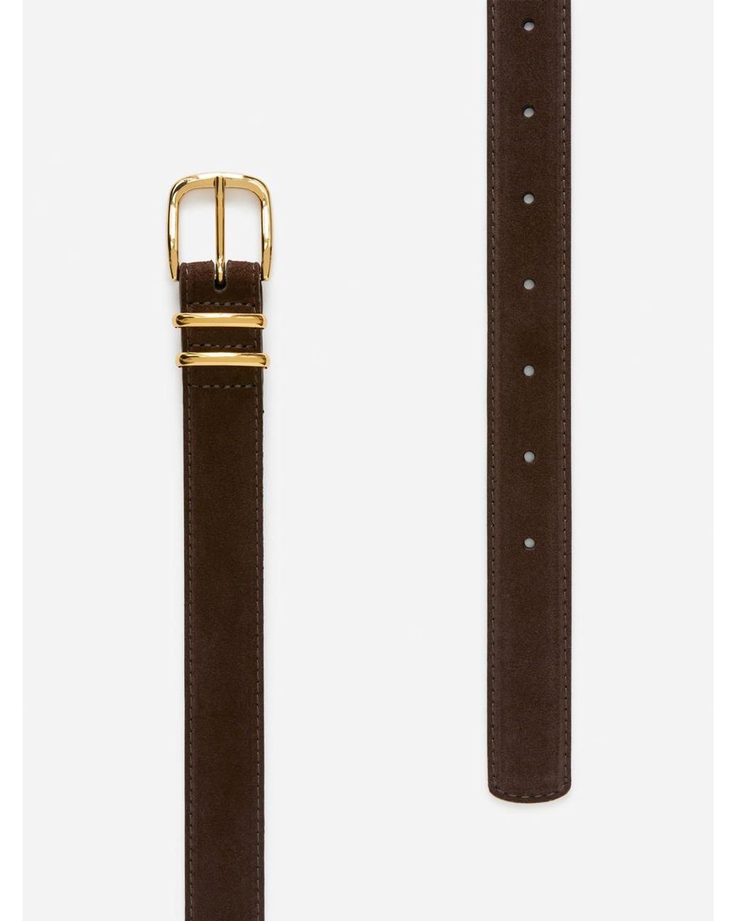 ARKET White Suede Belt