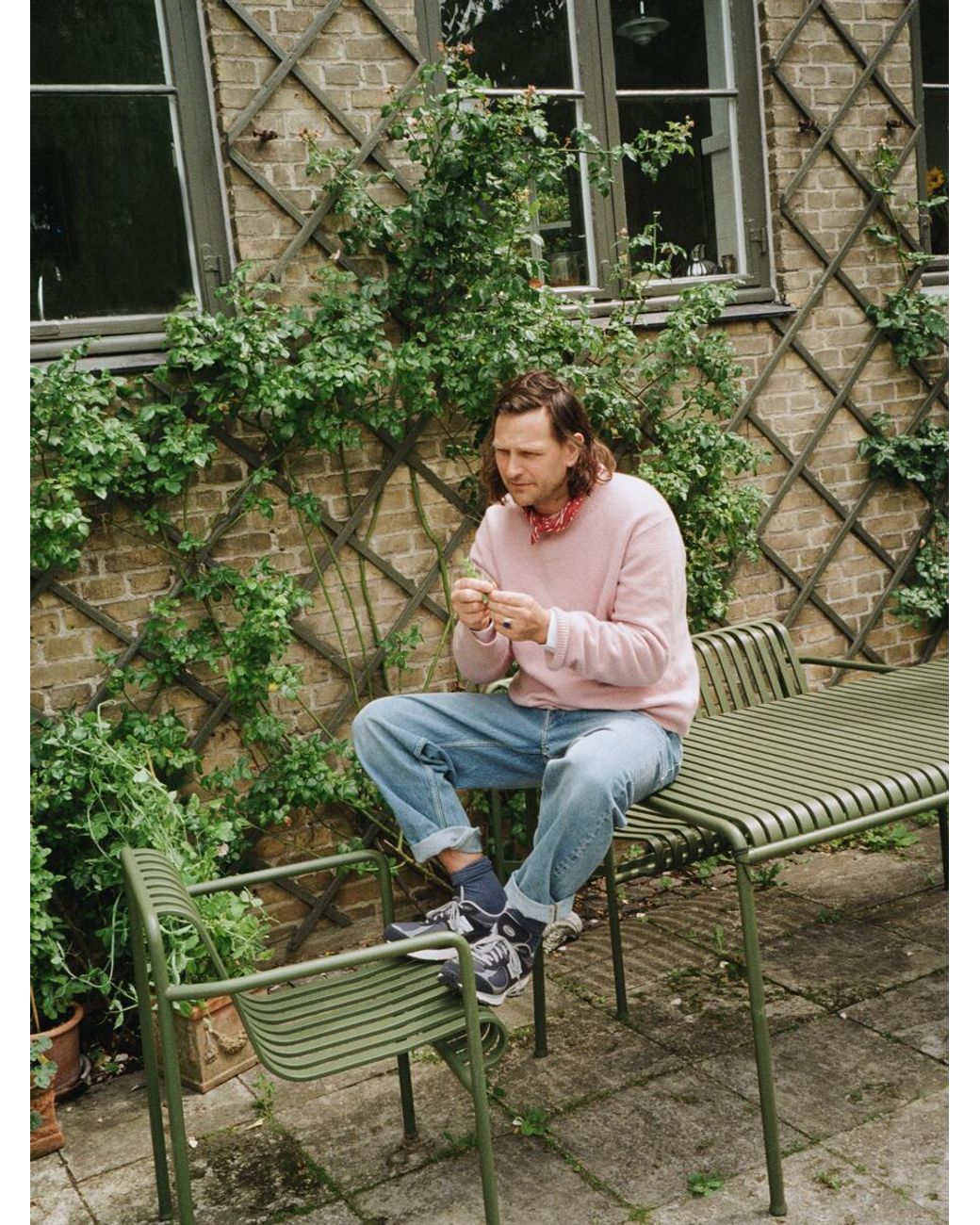 ARKET Pink Knitted Crewneck Jumper for men