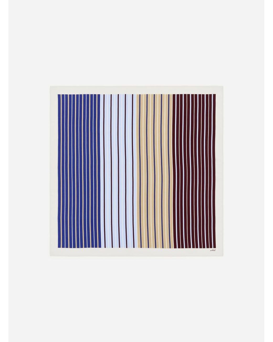ARKET Blue Printed Silk Scarf