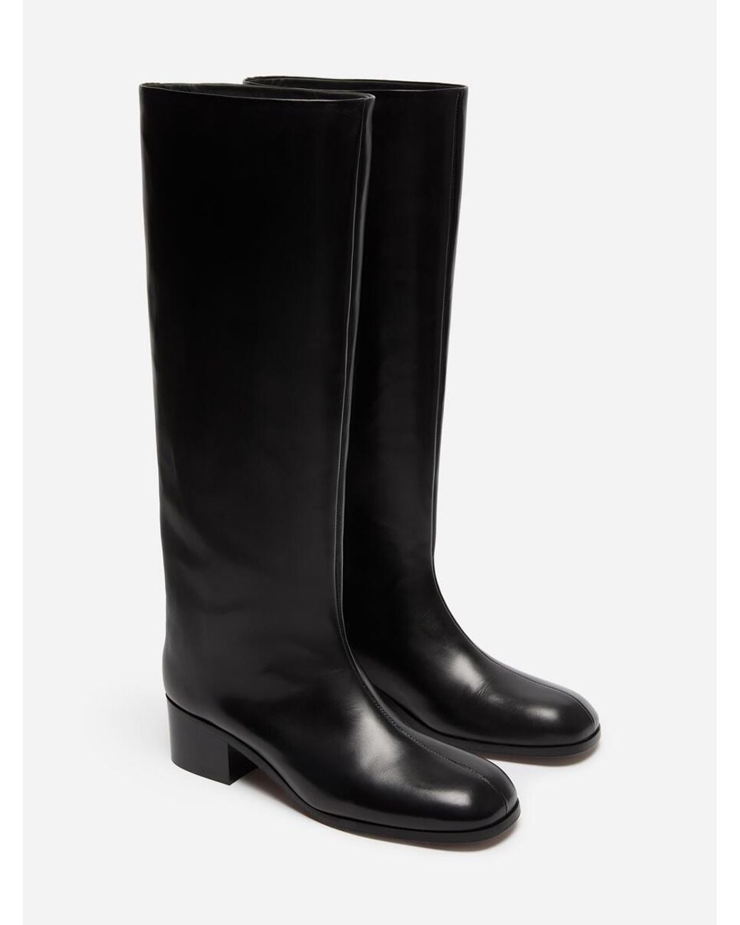 ARKET Black Knee-High Leather Boots