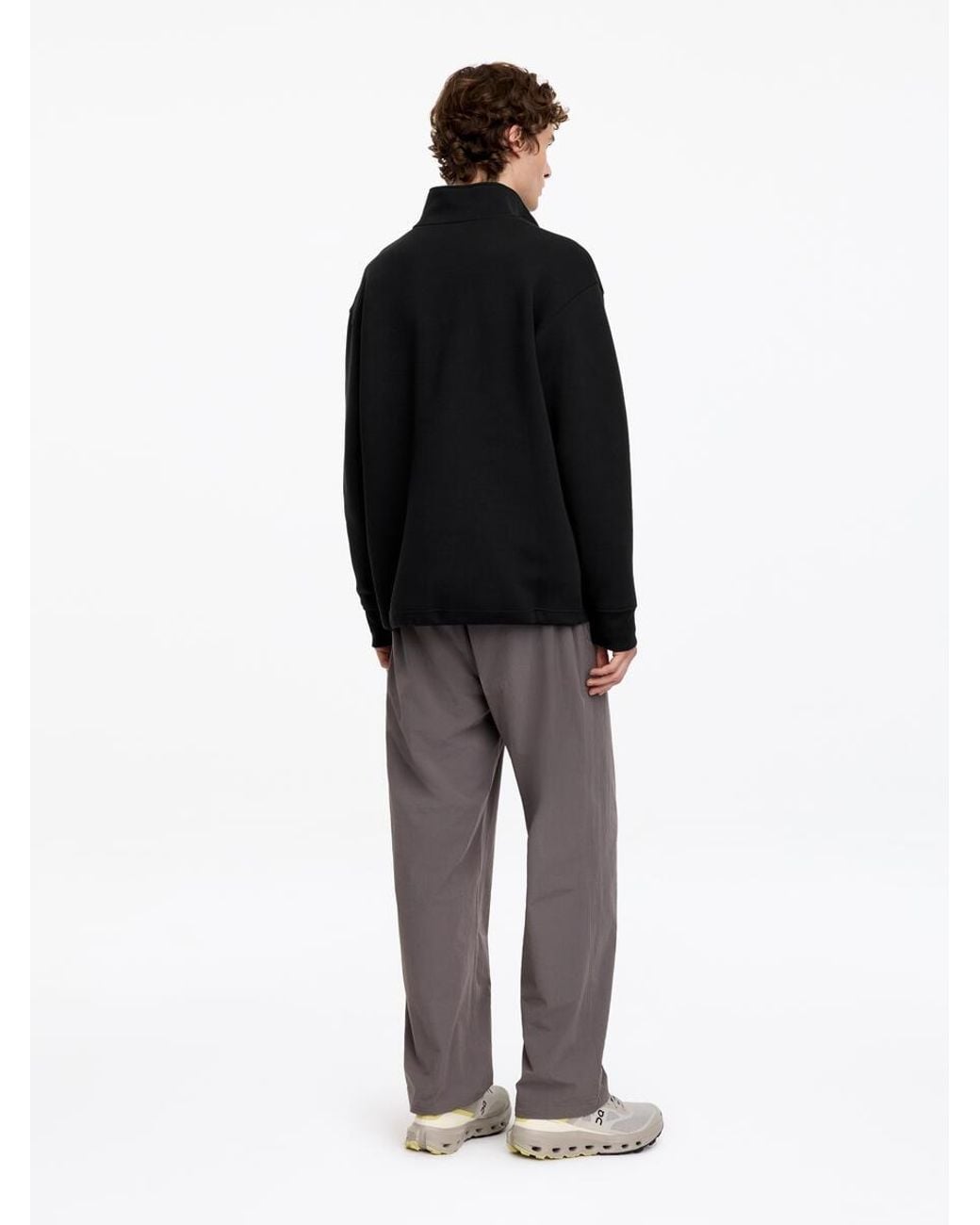 ARKET Black Active Sport Half-Zip for men
