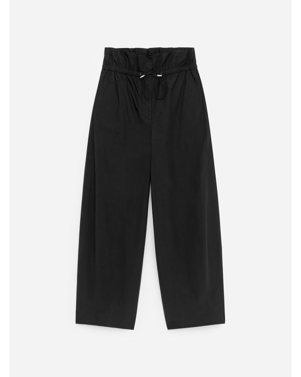 ARKET Black Paperbag Waist Trousers
