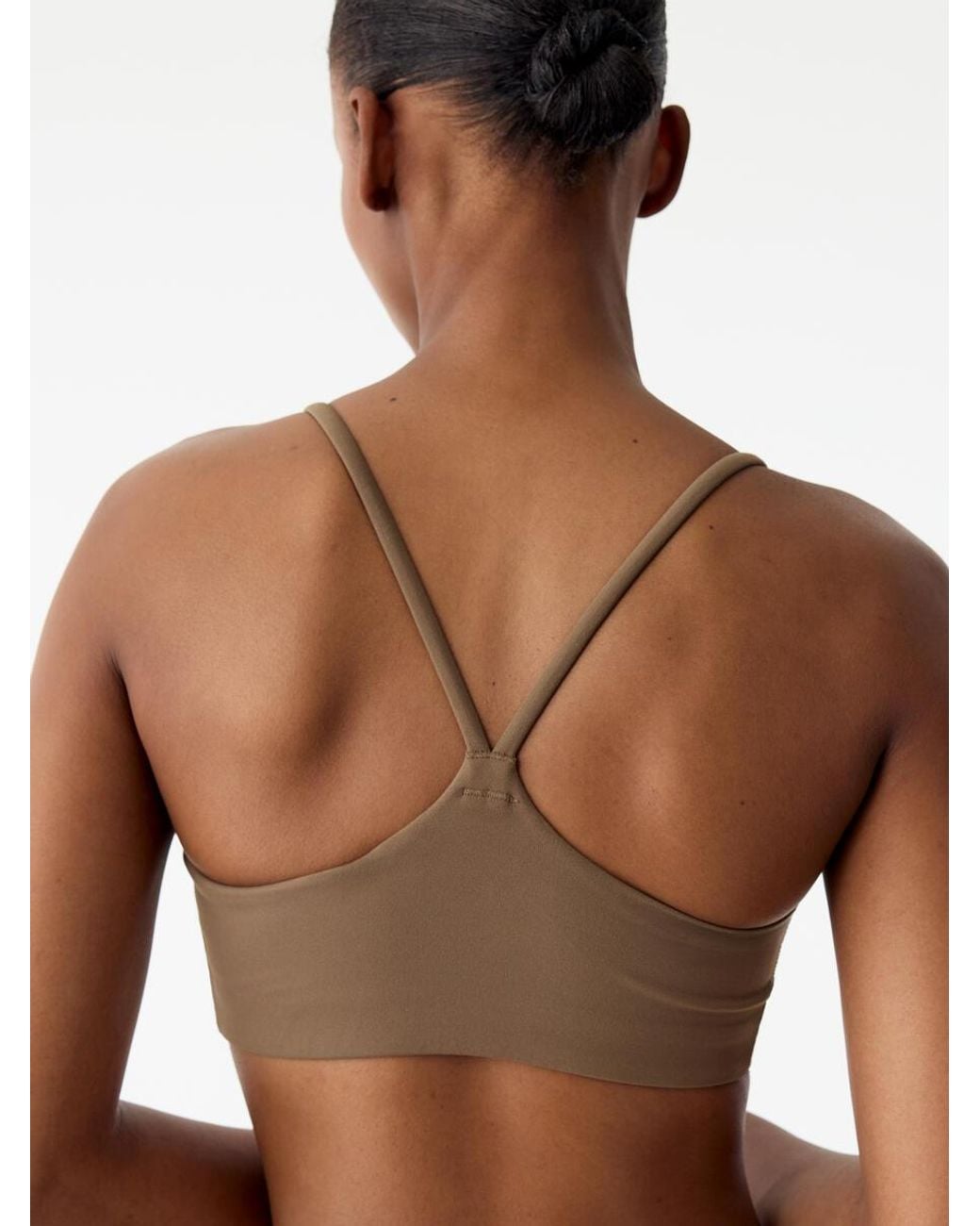ARKET Brown Soft Stretch Sports Bra