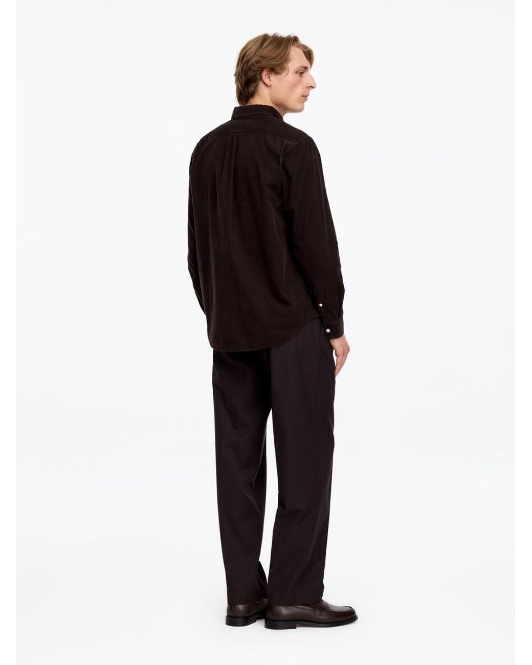 ARKET Black Needlecord Cotton Shirt for men