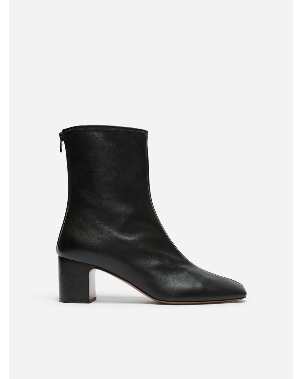 ARKET Black Leather Sock Ankle Boots