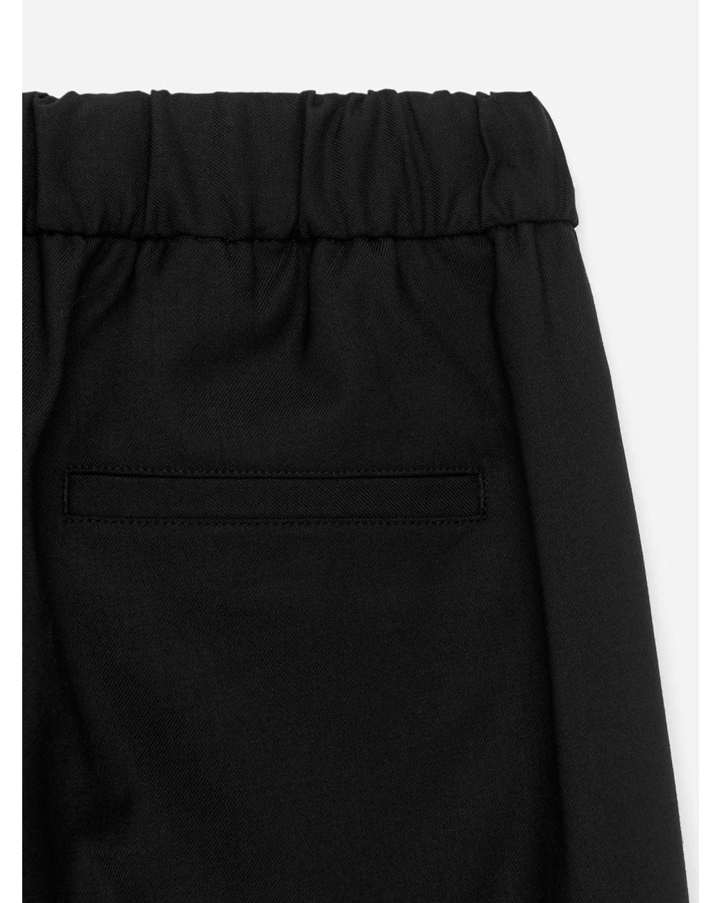 ARKET Black Elastic Waist Tailored Trousers