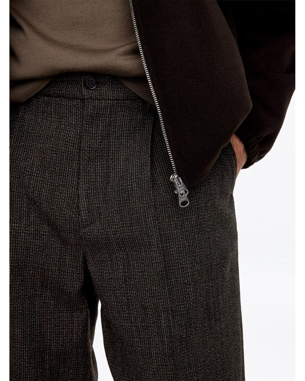 ARKET Black Wide Wool Trousers for men