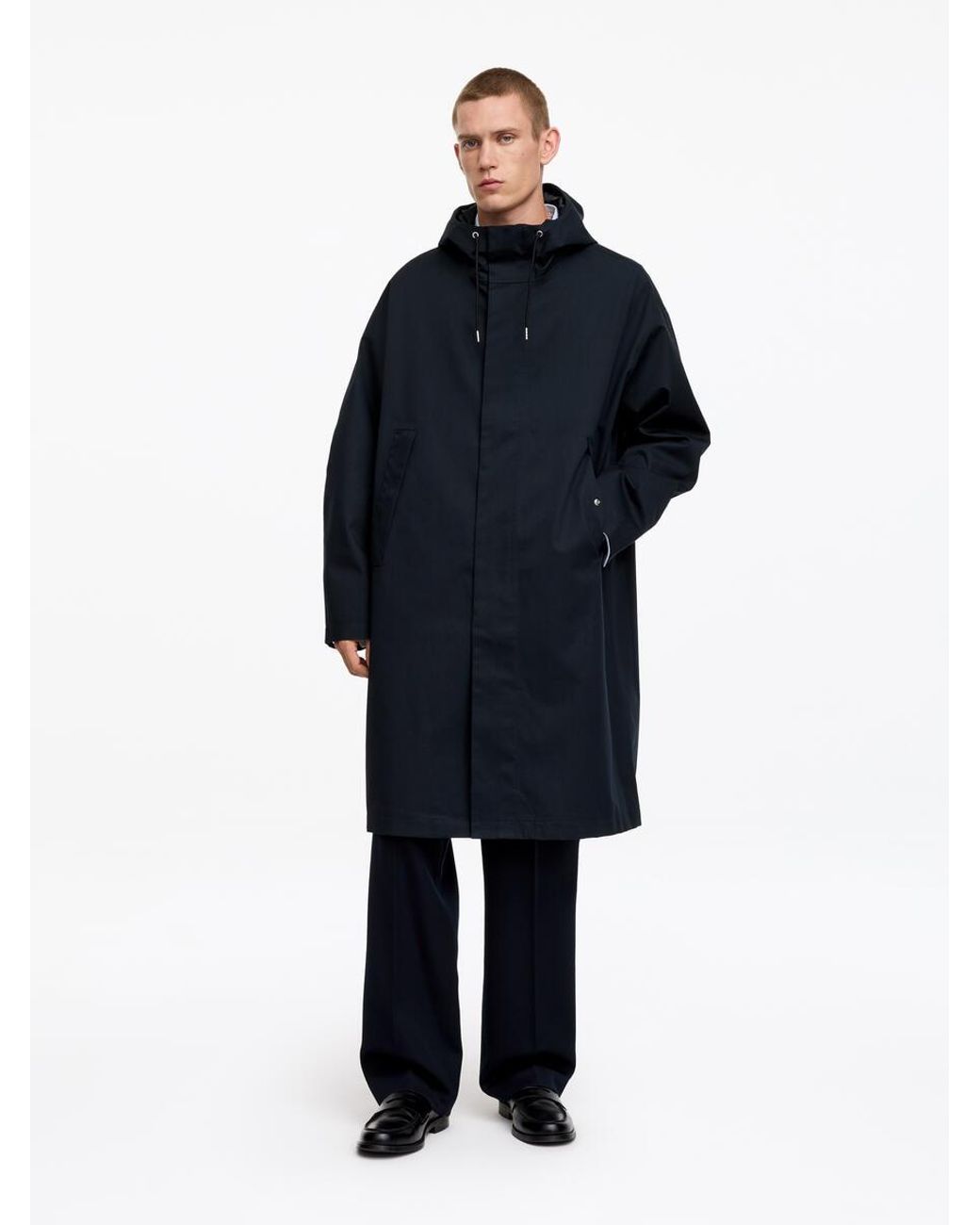 ARKET Blue Hooded Parka for men