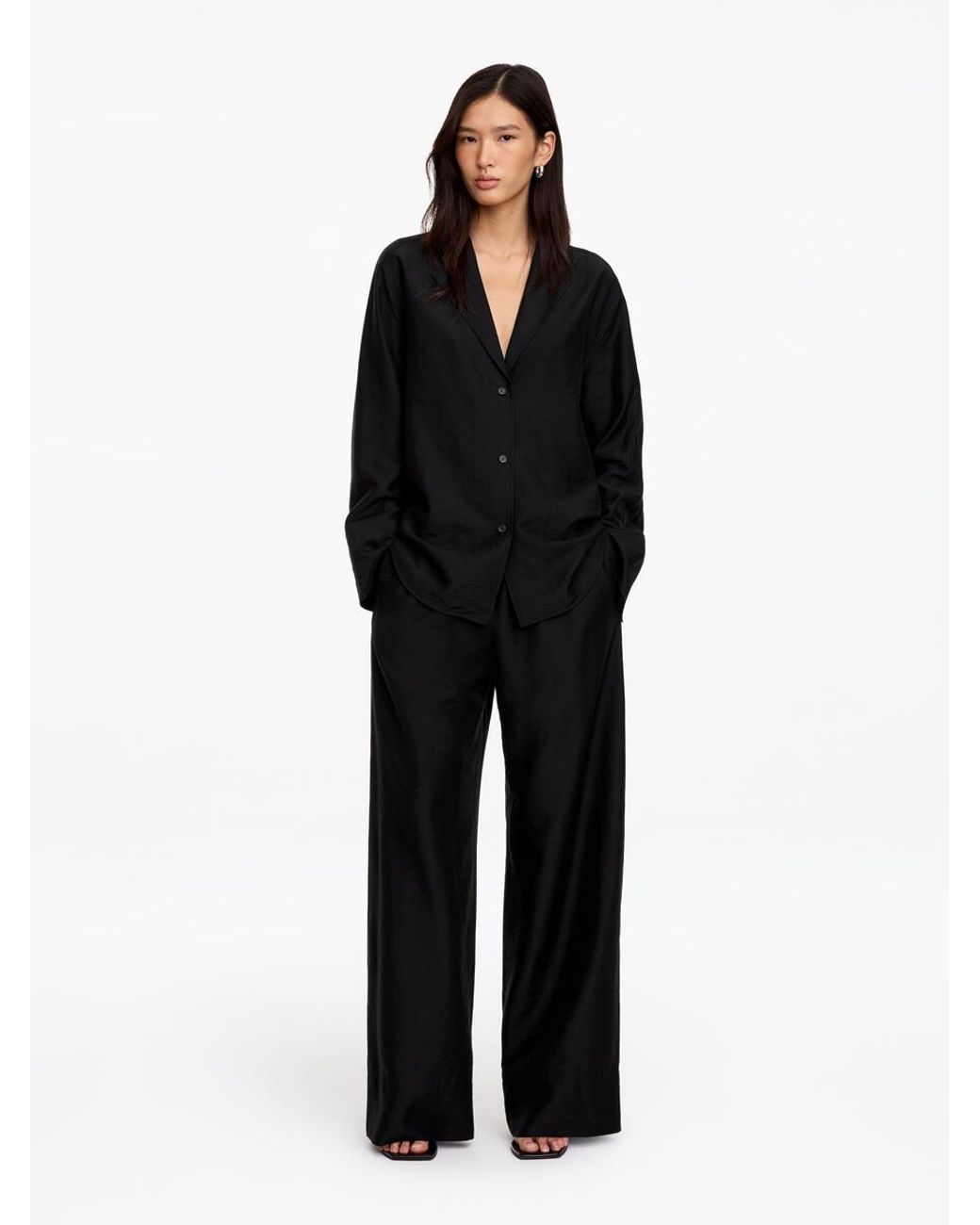 ARKET White Relaxed Trousers