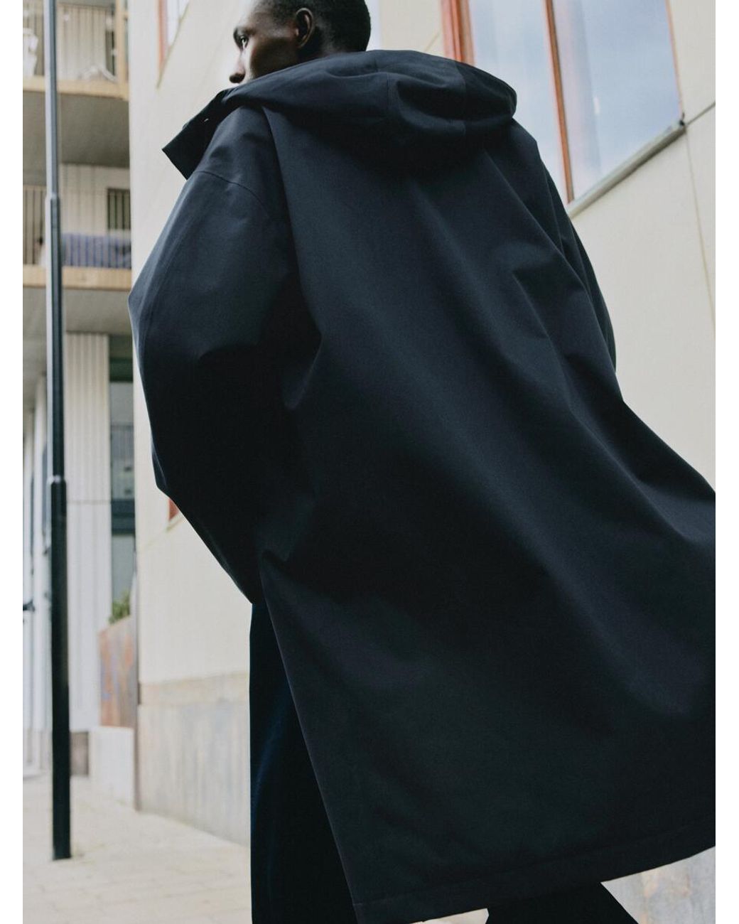 ARKET Blue Hooded Parka for men