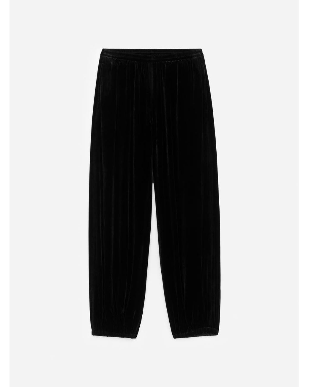 ARKET Black Fluid Velvet Trousers