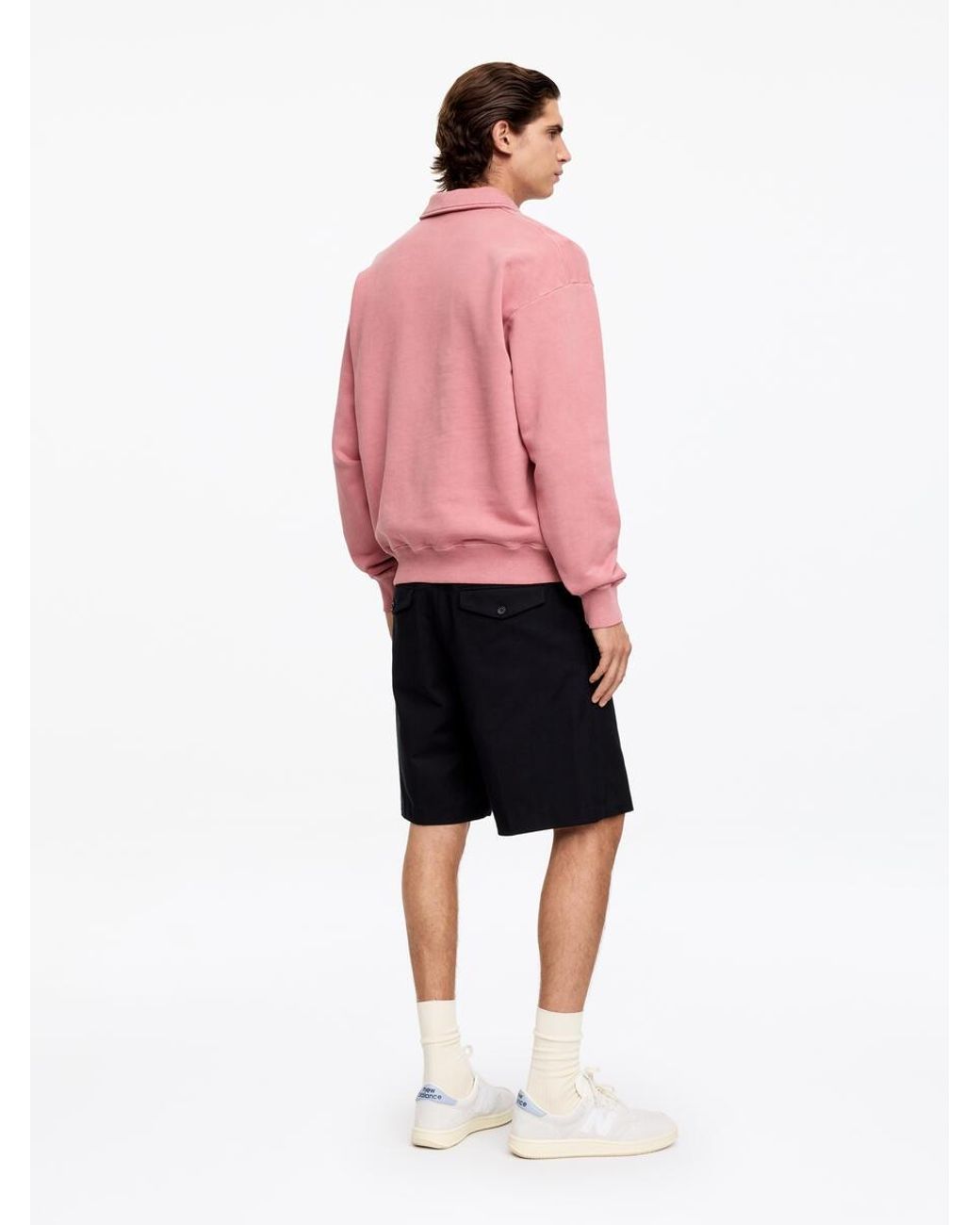 ARKET Pink Half-Zip Sweatshirt for men