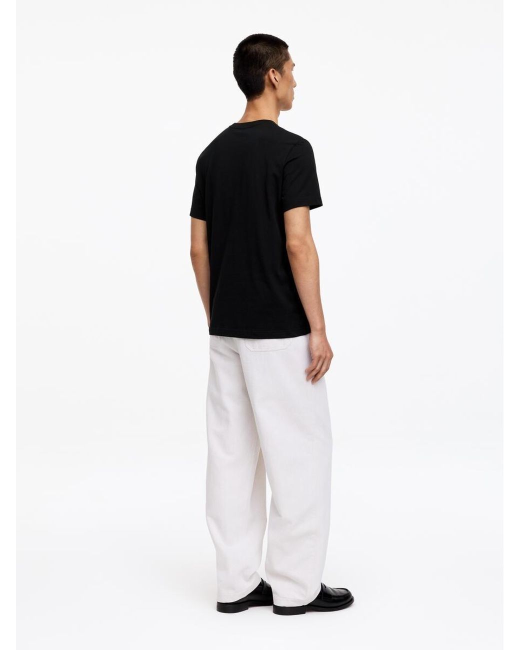 ARKET Black 170 Gsm Regular T-Shirt for men