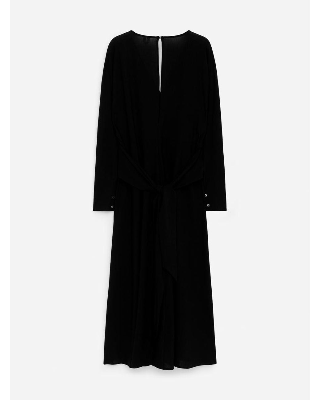 ARKET Black Tie-Waist Maxi Dress