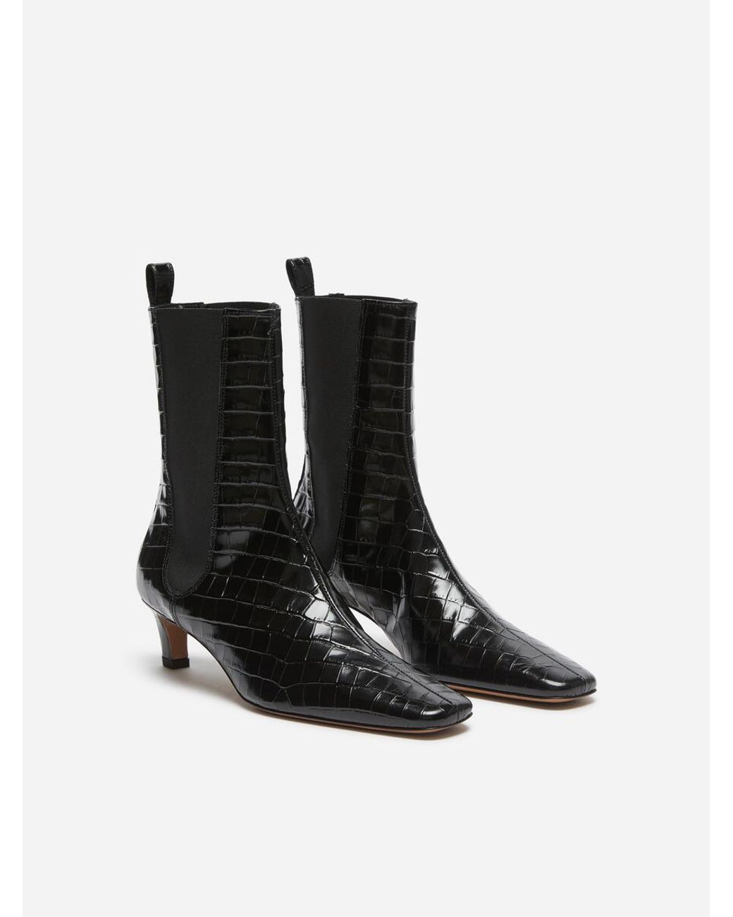 ARKET Black Leather Ankle Boots