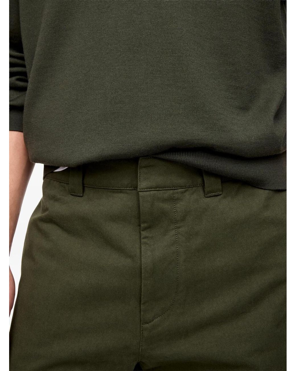 ARKET Green Wide-Fit Workwear Chinos for men