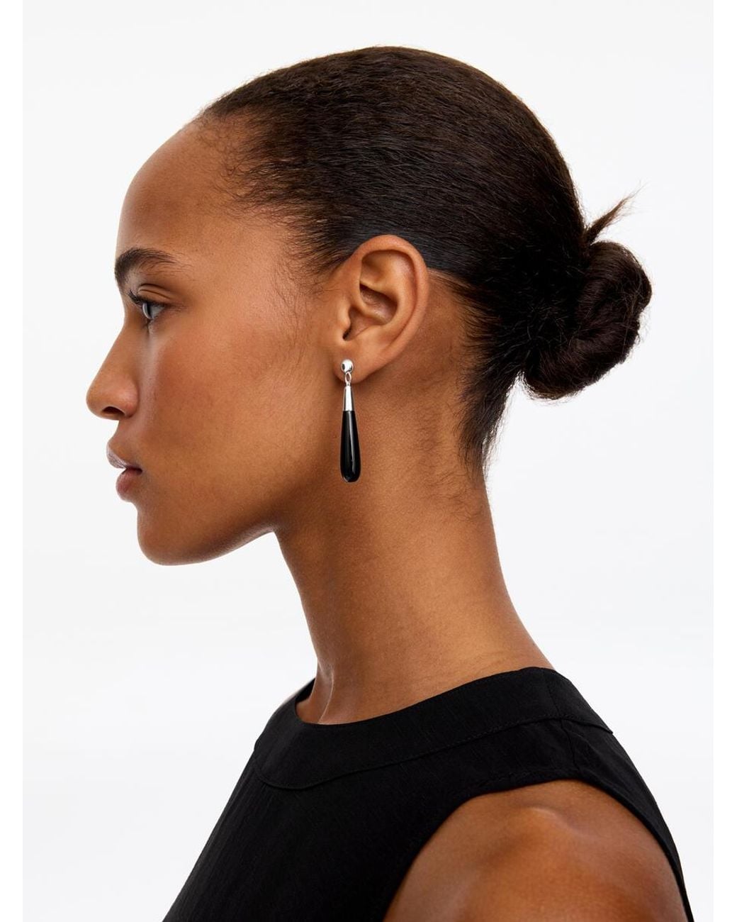 ARKET Black Onyx Stone Earrings