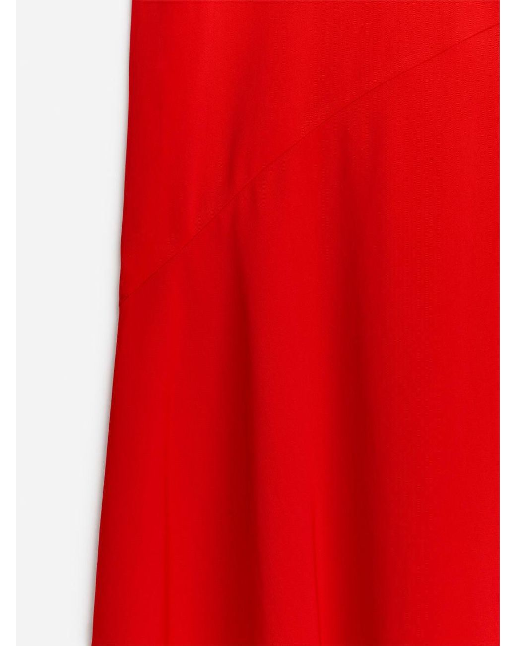 ARKET Red Roll-Neck Maxi Dress