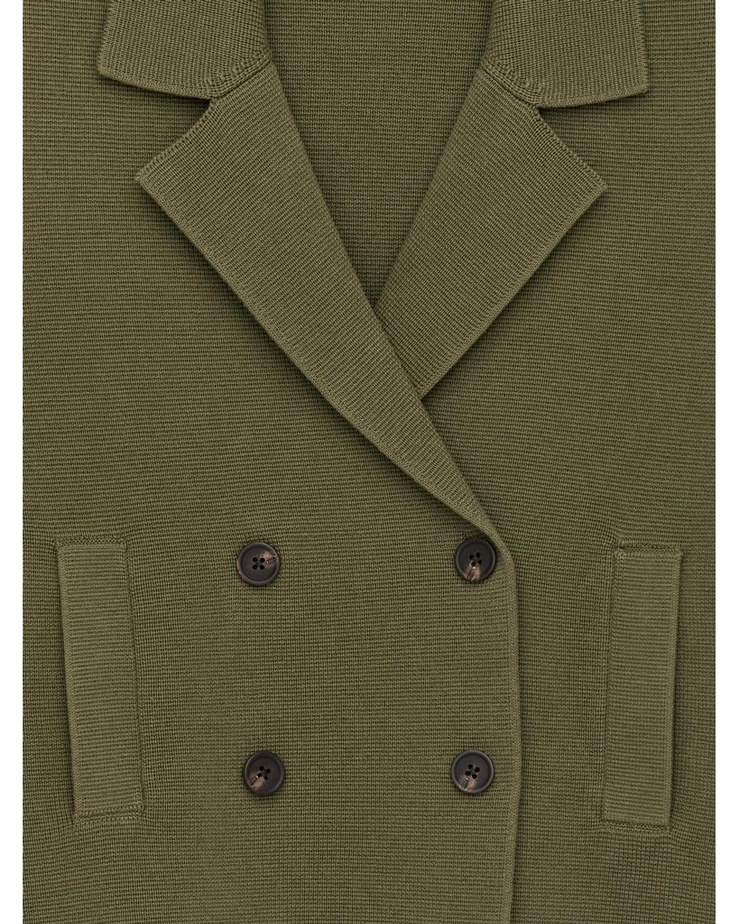 ARKET Green Knitted Cotton Jacket