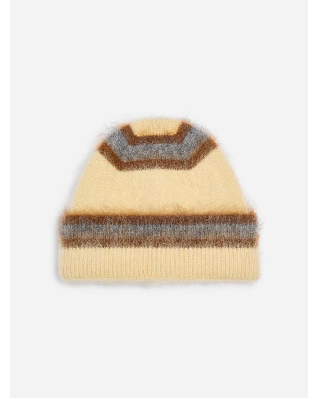 ARKET White Striped Fold-Up Beanie for men