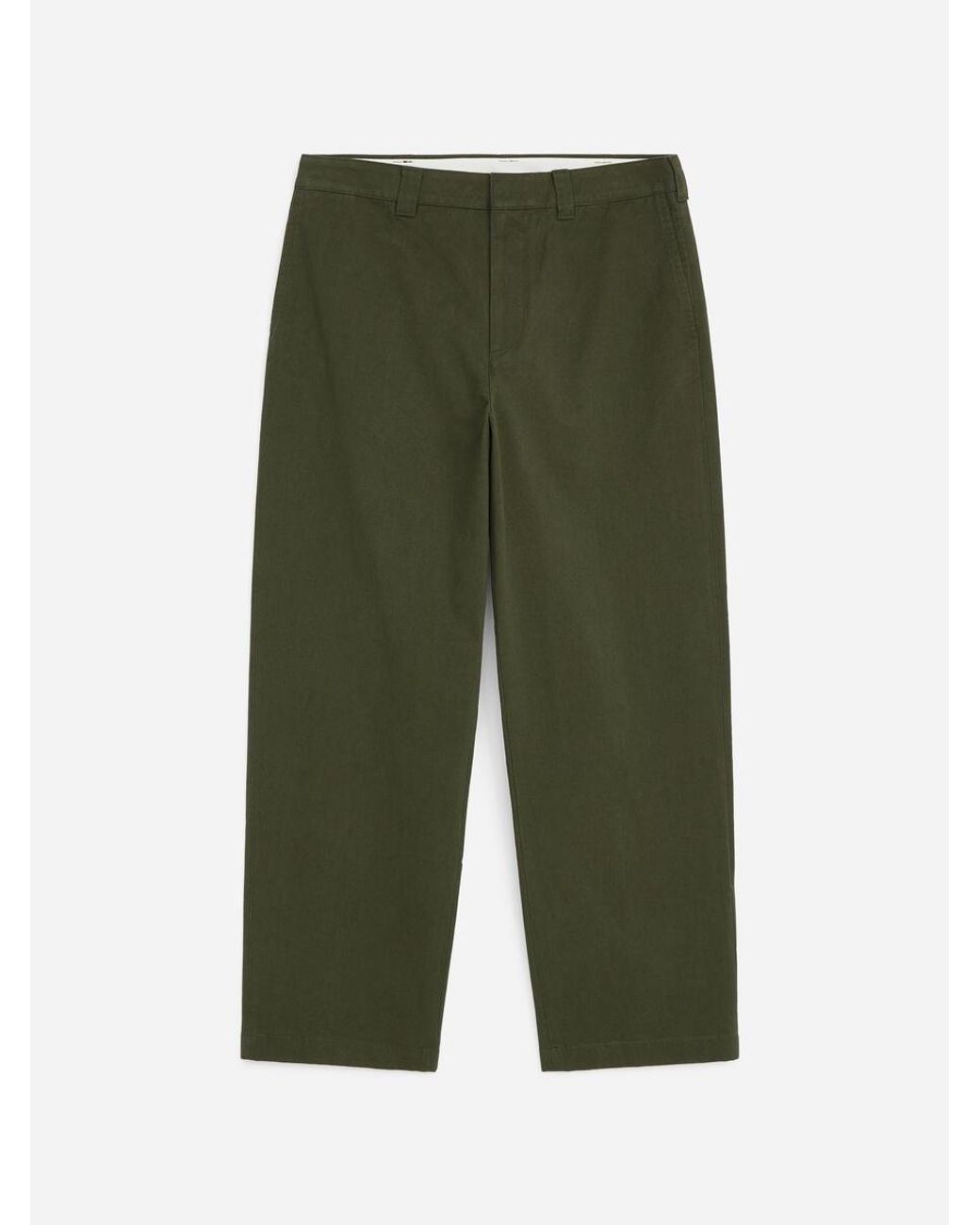 ARKET Green Wide-Fit Workwear Chinos for men
