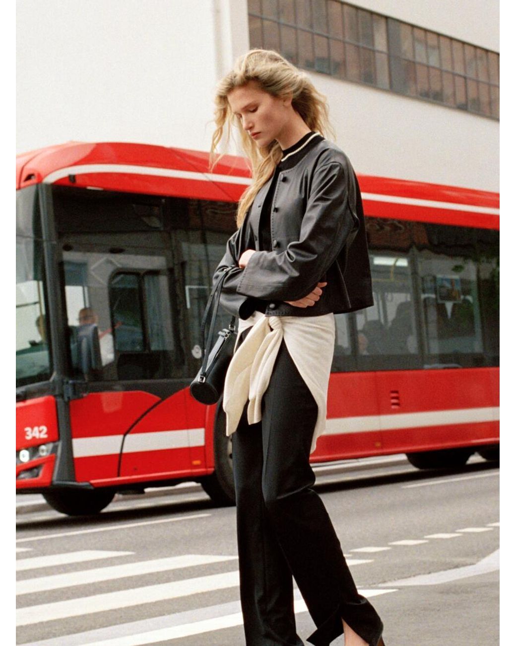 ARKET Black Slim Tailored Trousers